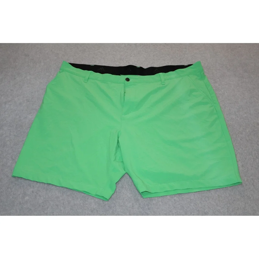 Adidas Golf Shorts Mens 42 Neon Green Performance Stretch Flat 9